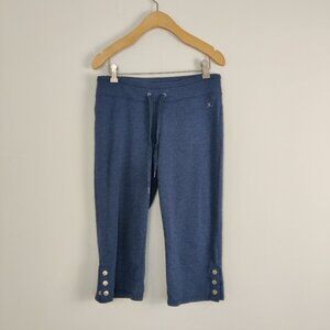 Women's Danskin Navy Cotton-Blend Capri Pants - Size Small Activewear Loungewear